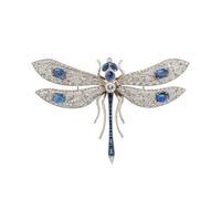 EVELYN CLOTHIER, DIAMOND AND SAPPHIRE DRAGONFLY BROOCH
