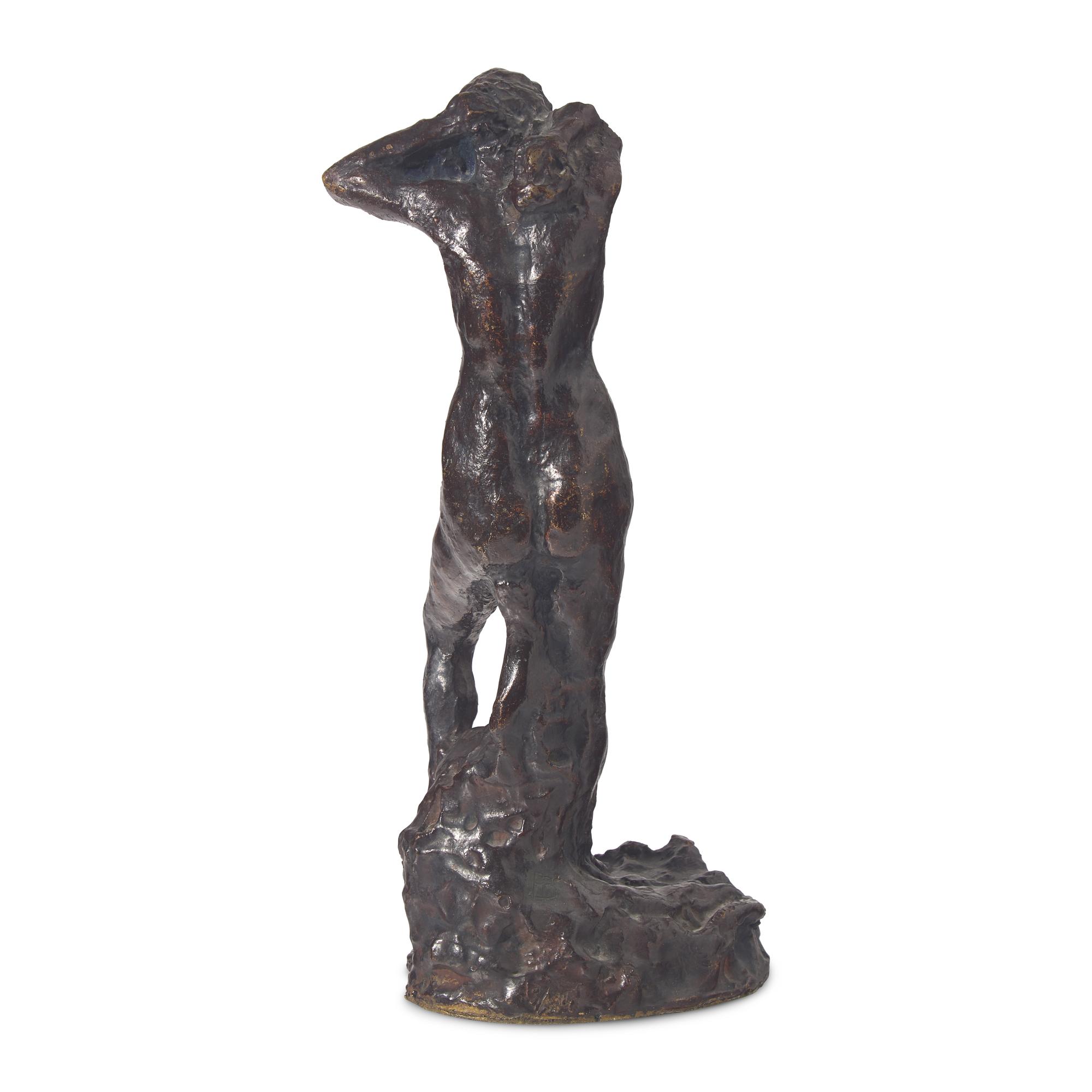 Pierre Bonnard (French, 1867-1947) — Femme Nue Debout, Bras Levés Derrière la Tête, after 1948