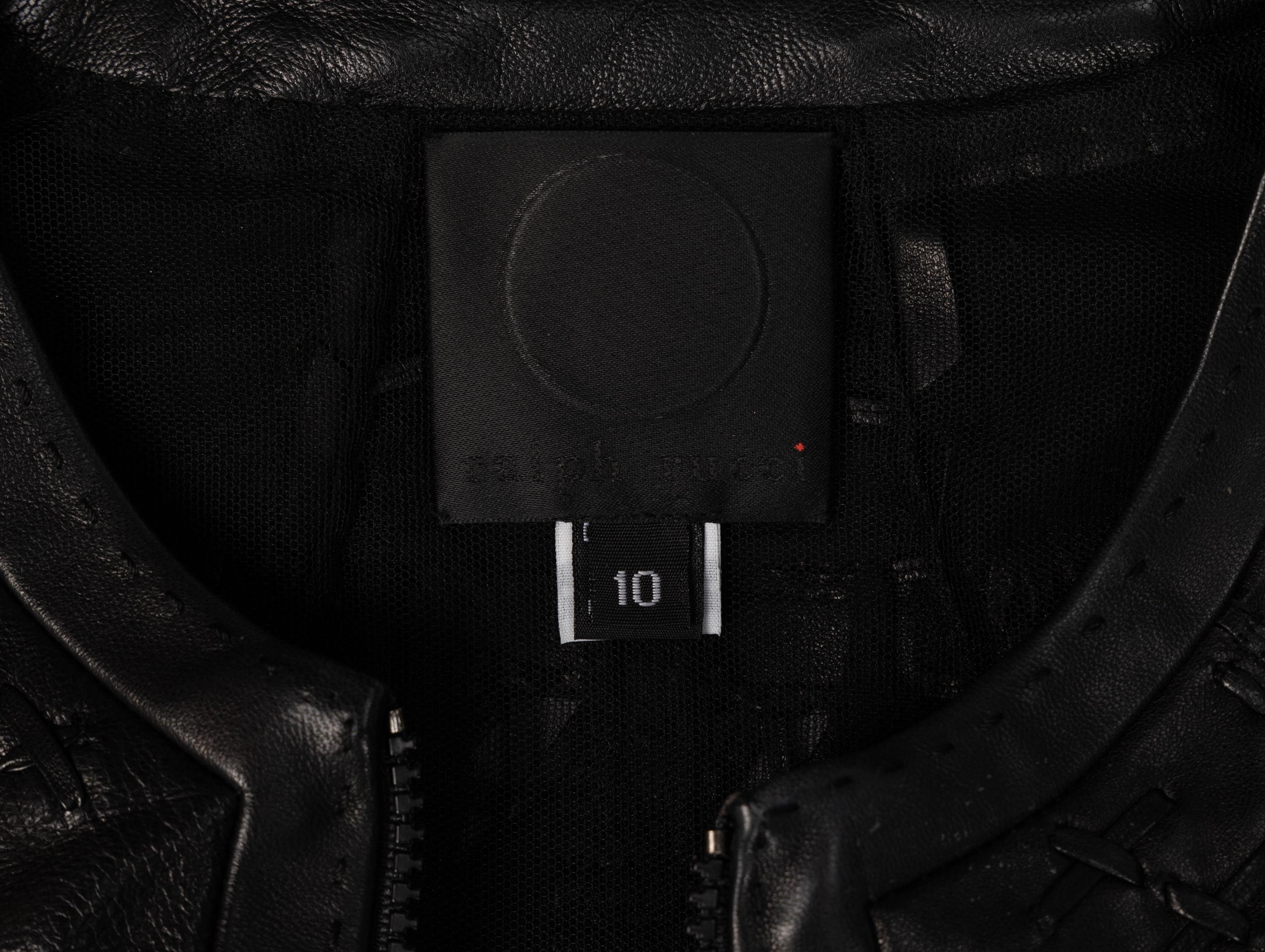 Ralph Rucci, Woven & Patchworked Leather Jacket