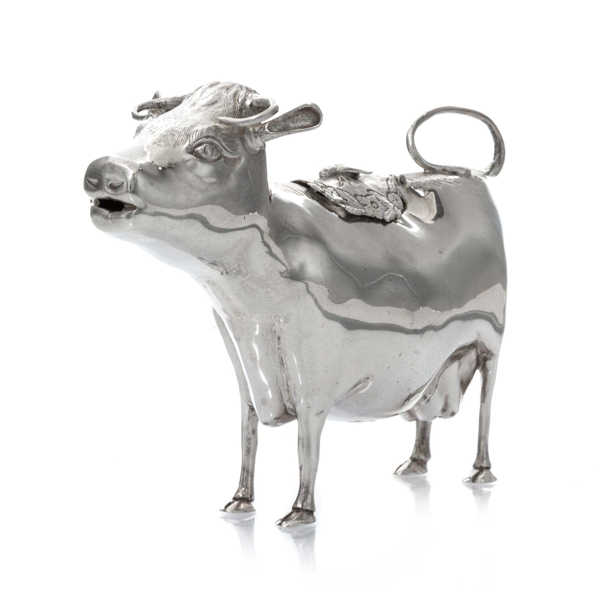 A George V Silver Creamer, William Comyns & Son, London, 1920, in the form of a dairy cow.
