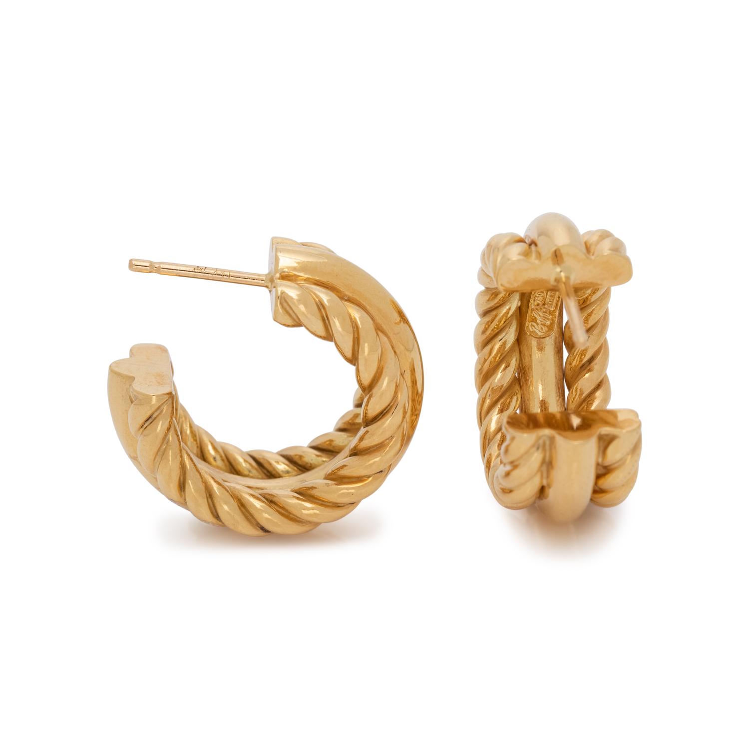 COLLECTION OF YELLOW GOLD EARRINGS