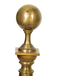 A Pair of Colonial Style Brass Andirons