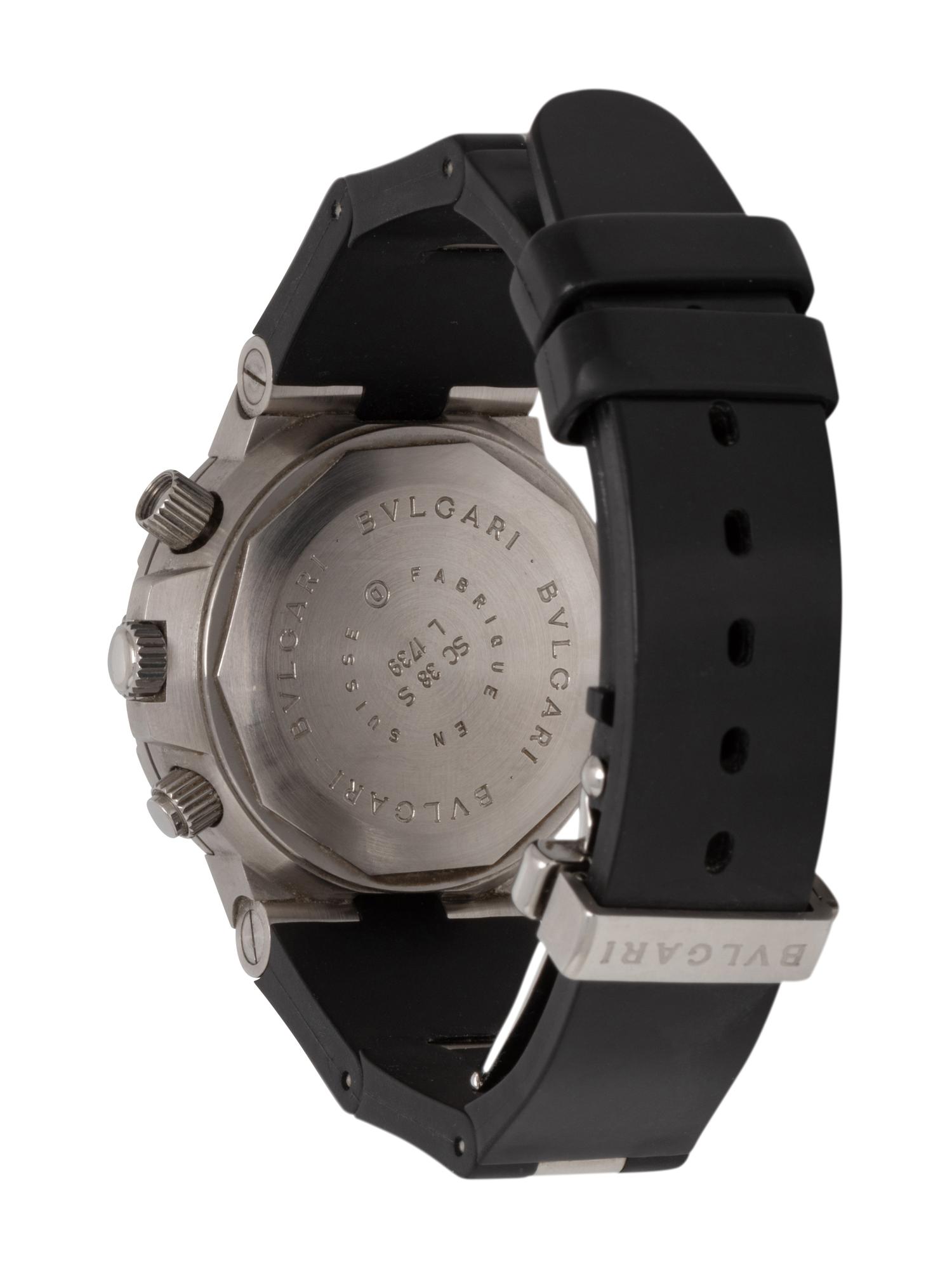 BVLGARI, REF. SC38S 'DIAGONO' CHRONOGRAPH WATCH