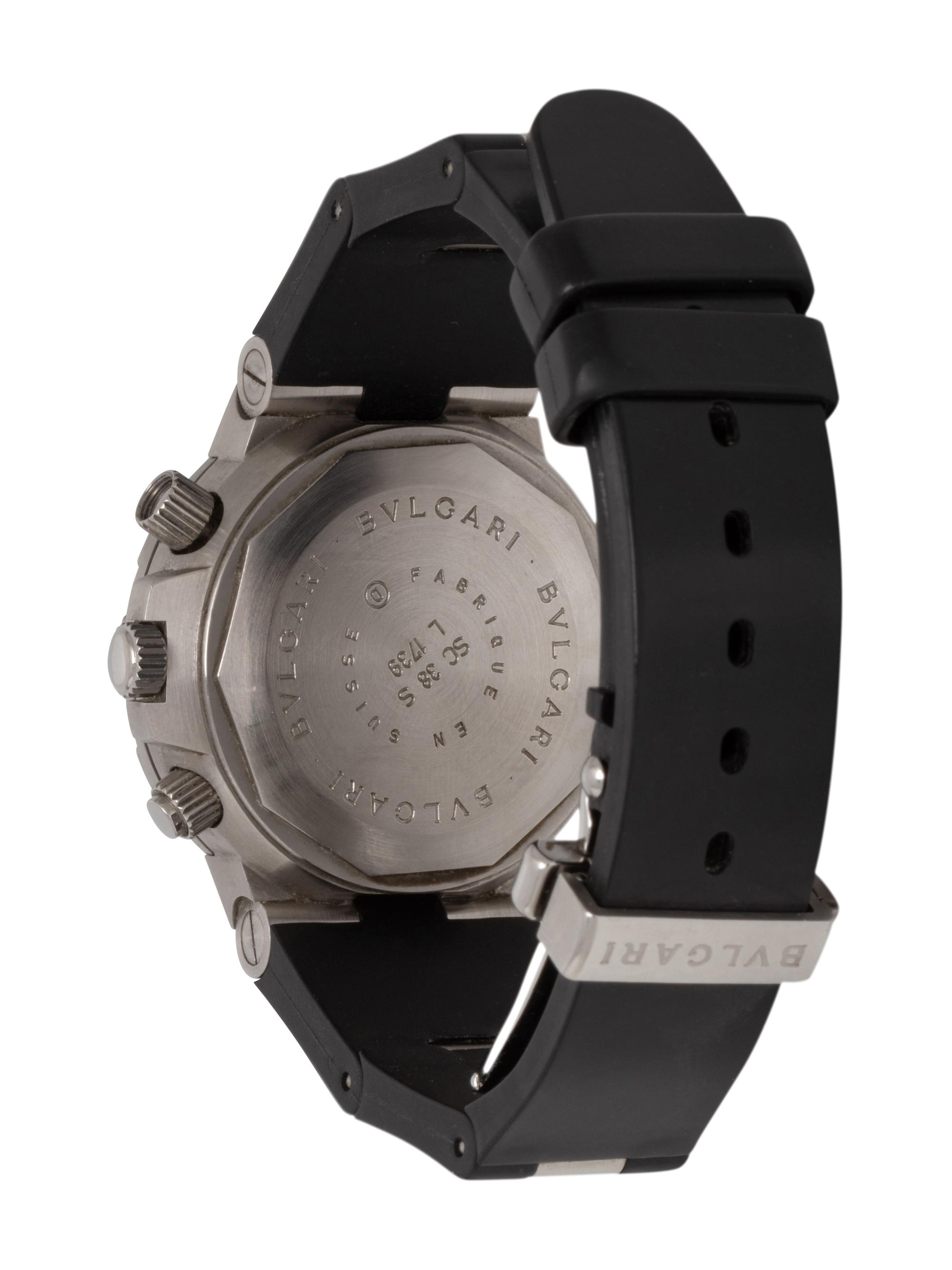 BVLGARI, REF. SC38S 'DIAGONO' CHRONOGRAPH WATCH