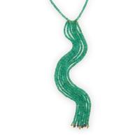 Emerald and Yellow Gold Necklace