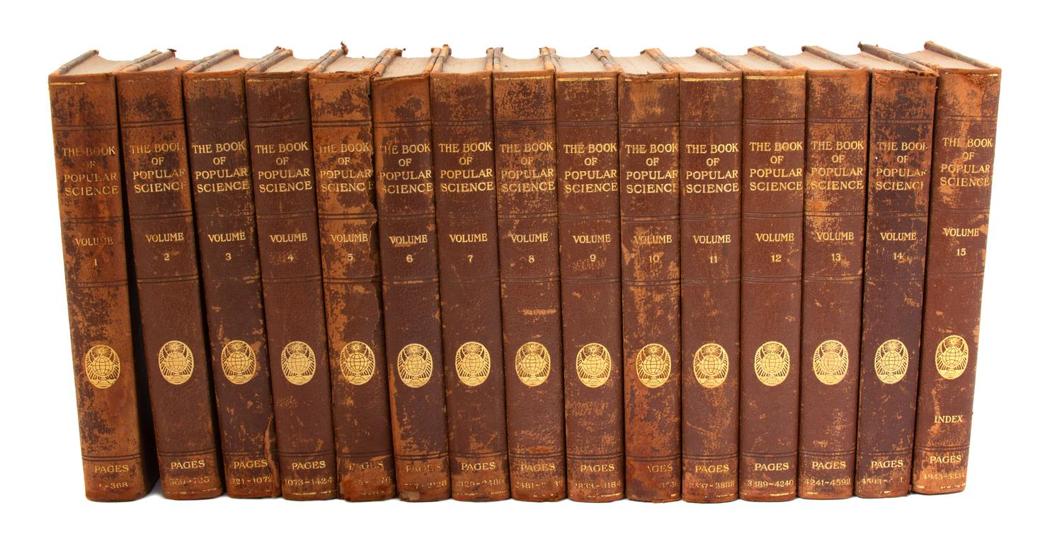 [BINDINGS] 15 VOLUMES - The Book of Popular Science