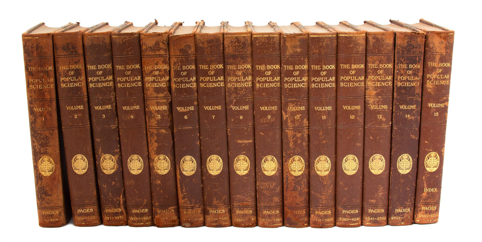 [BINDINGS] 15 VOLUMES - The Book of Popular Science