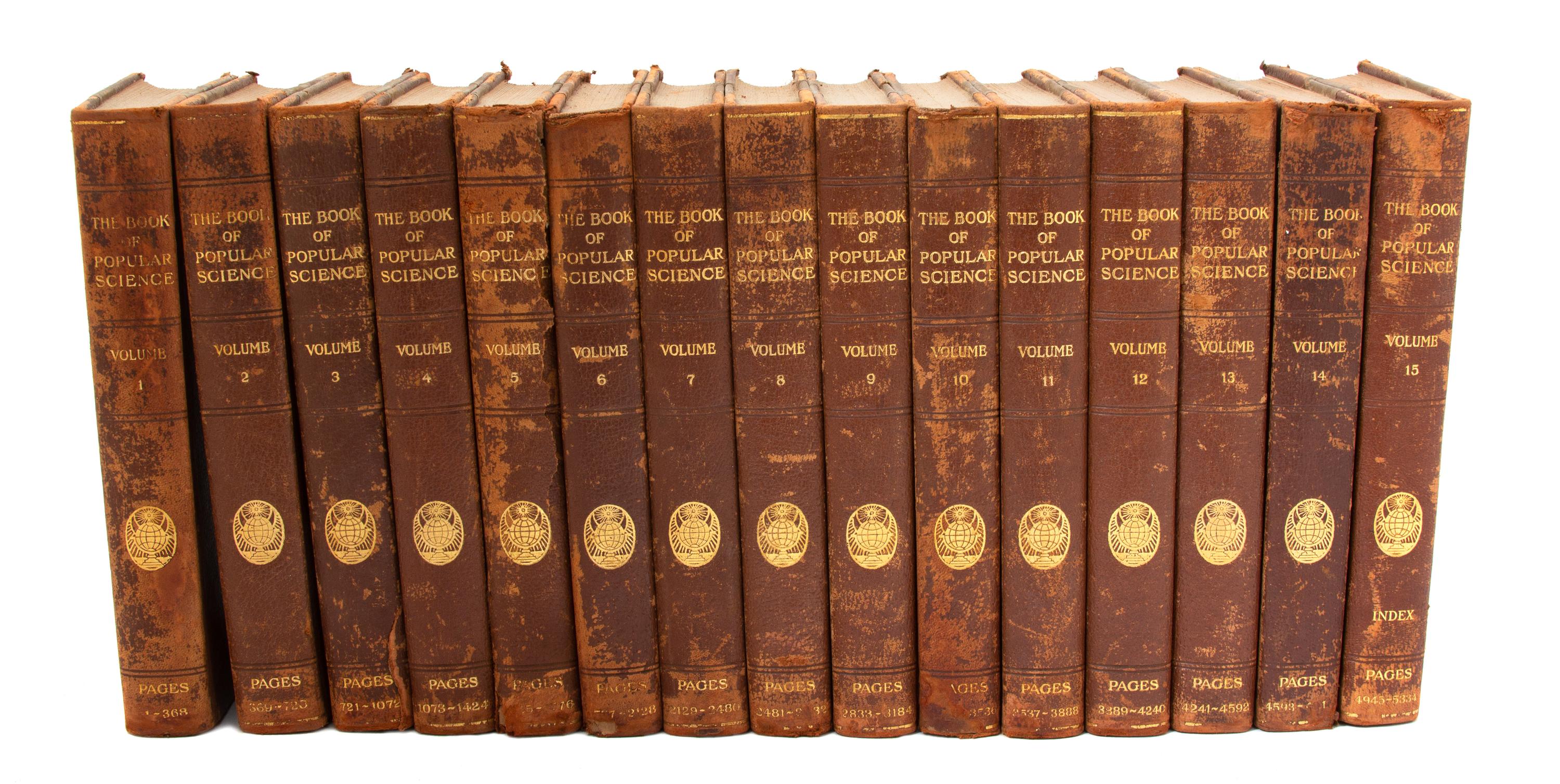 [BINDINGS] 15 VOLUMES - The Book of Popular Science
