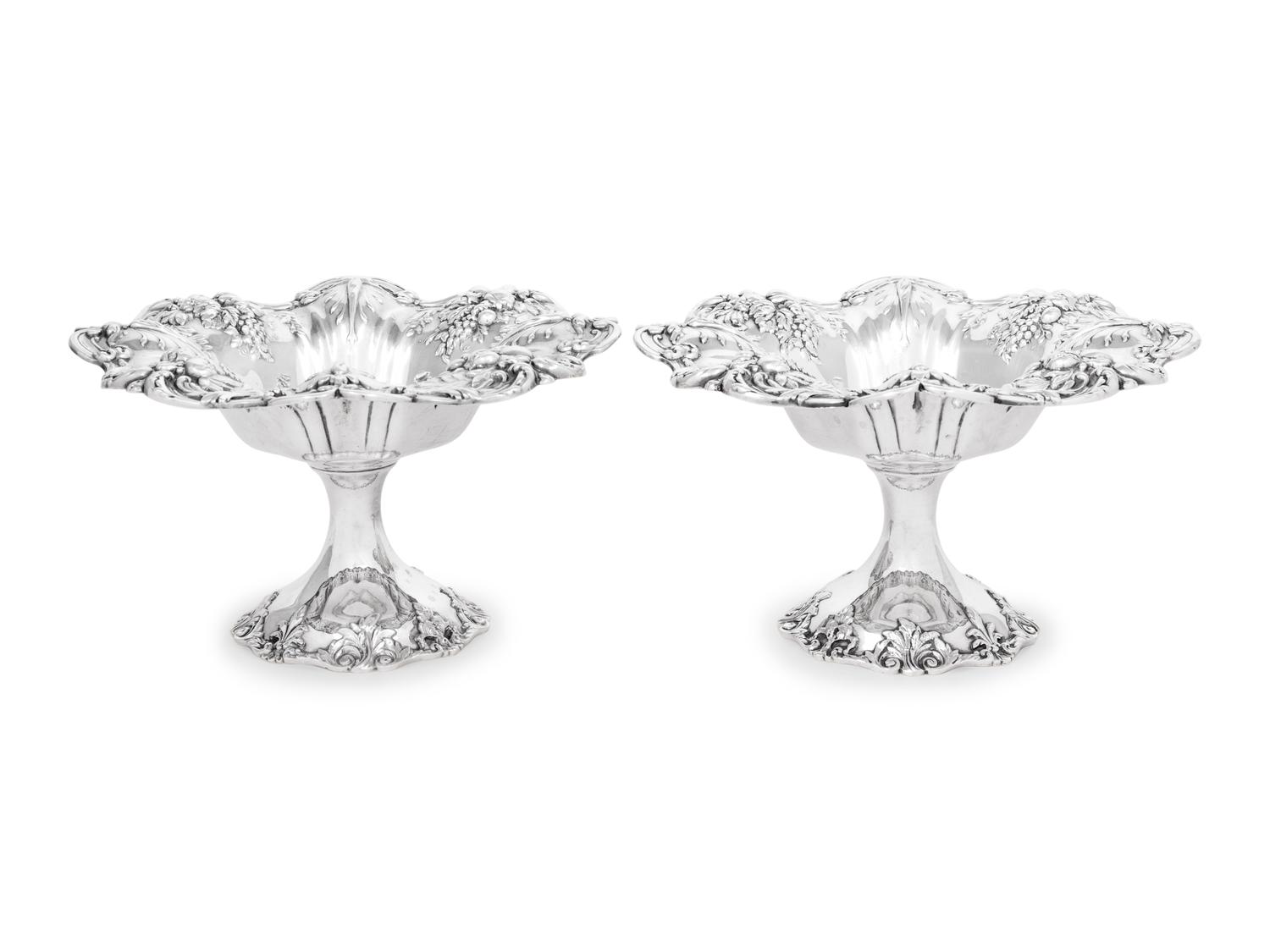 A Pair of Reed & Barton Francis I Silver Compotes