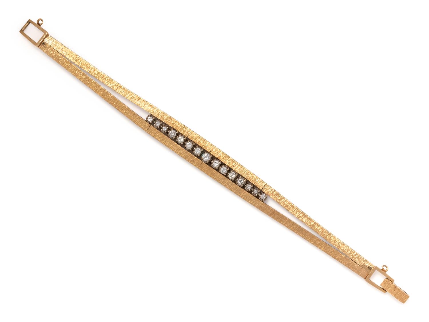 YELLOW GOLD AND DIAMOND BRACELET