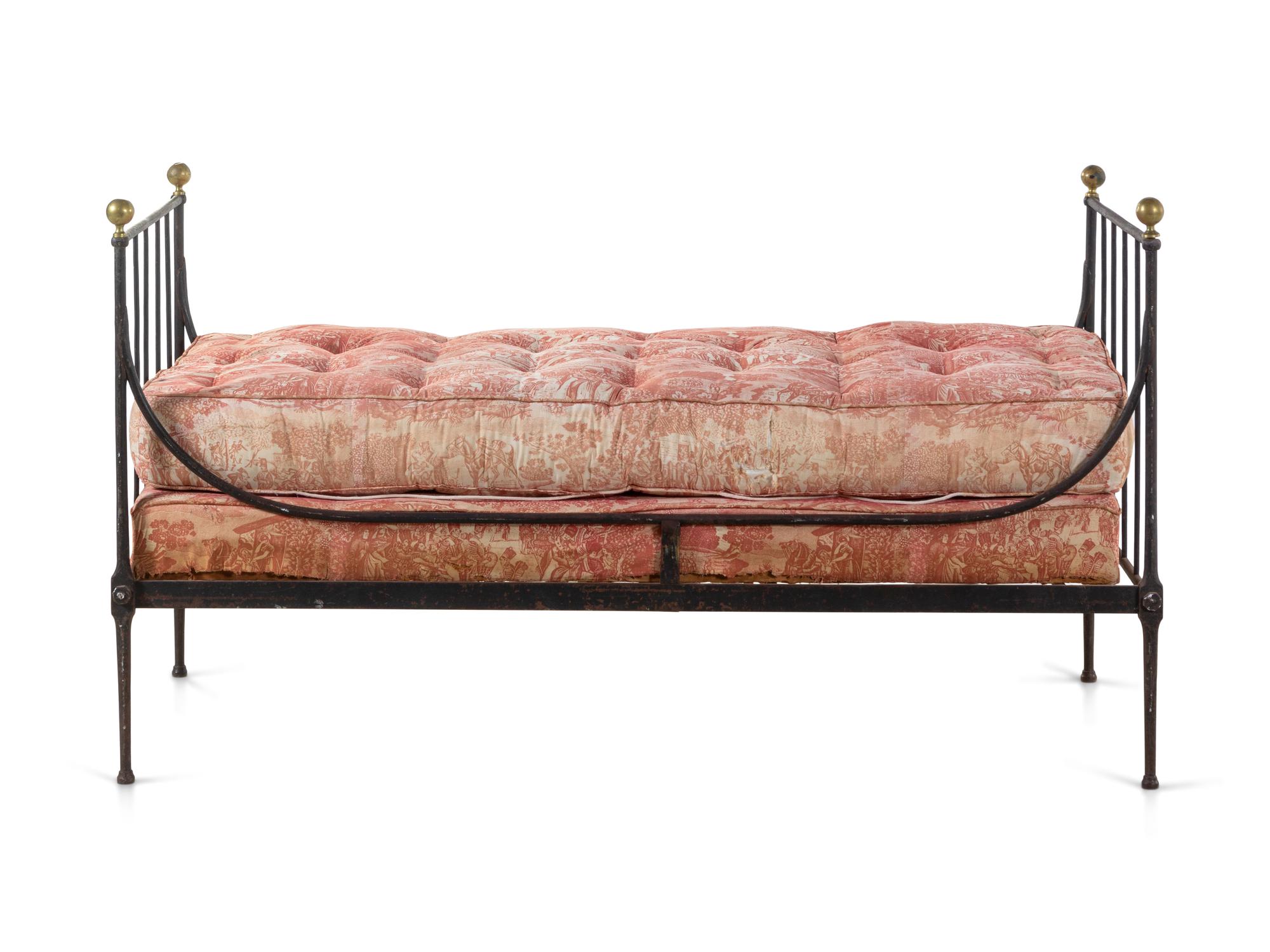 A French Painted Metal Daybed
