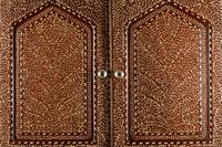 An Anglo-Colonial Bone Inlaid Two-Part Cabinet