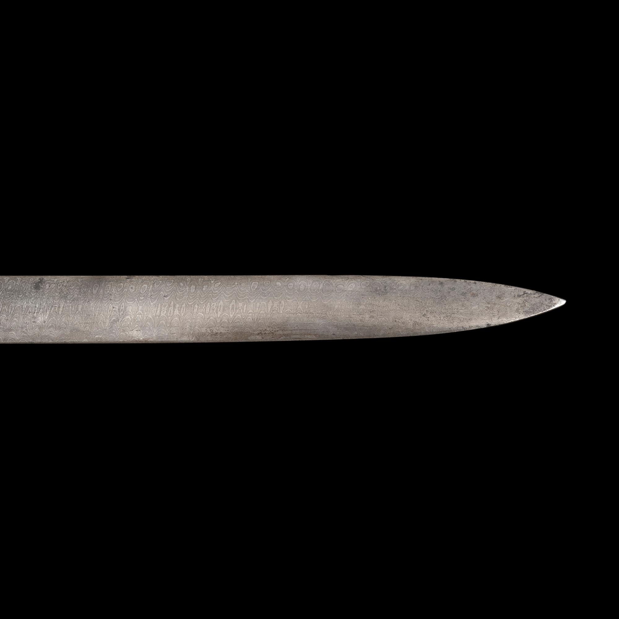 Cased Damascus Bladed Import 1850 Staff & Field Officers Sword Presented to Capt. (Major) William Wood - 9th NY Heavy Artillery with Belt and Sash