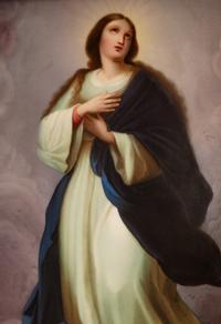 A Berlin (K.P.M.) Porcelain Plaque After Bartolomé Esteban Murillo (Spanish, 1617-1682)
