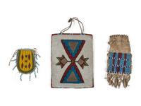 Collection of Beaded Hide Bags and Purses