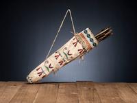 Yankton Sioux Beaded Hide Quiver, with Arrows