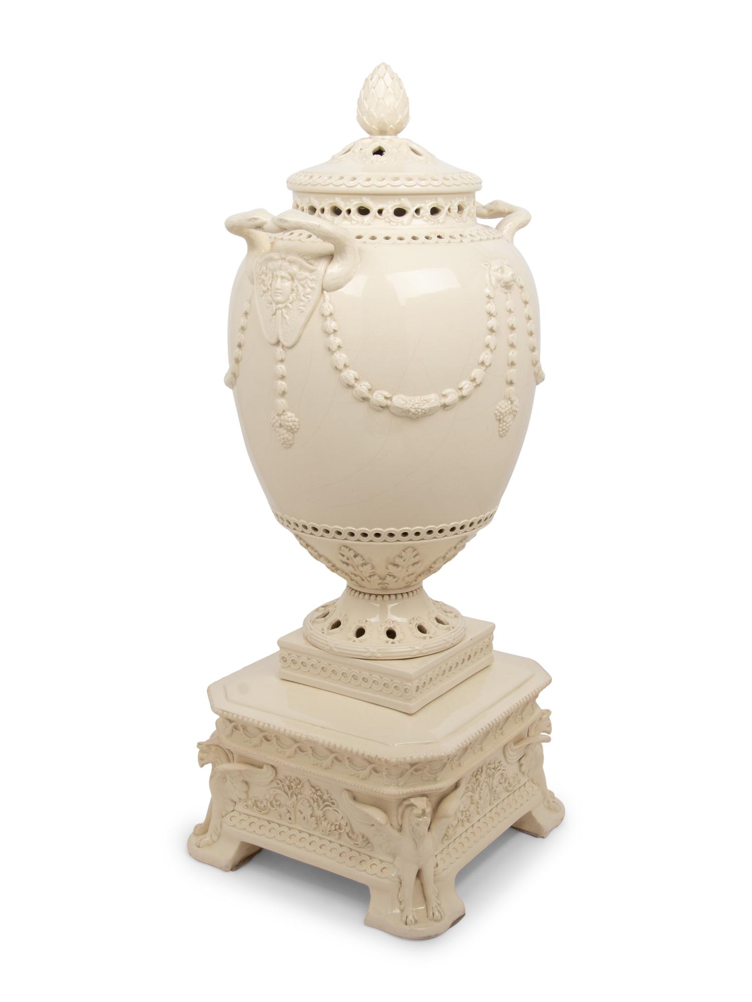 A Large Wedgwood Queensware Urn