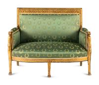 An Empire Style Giltwood Settee