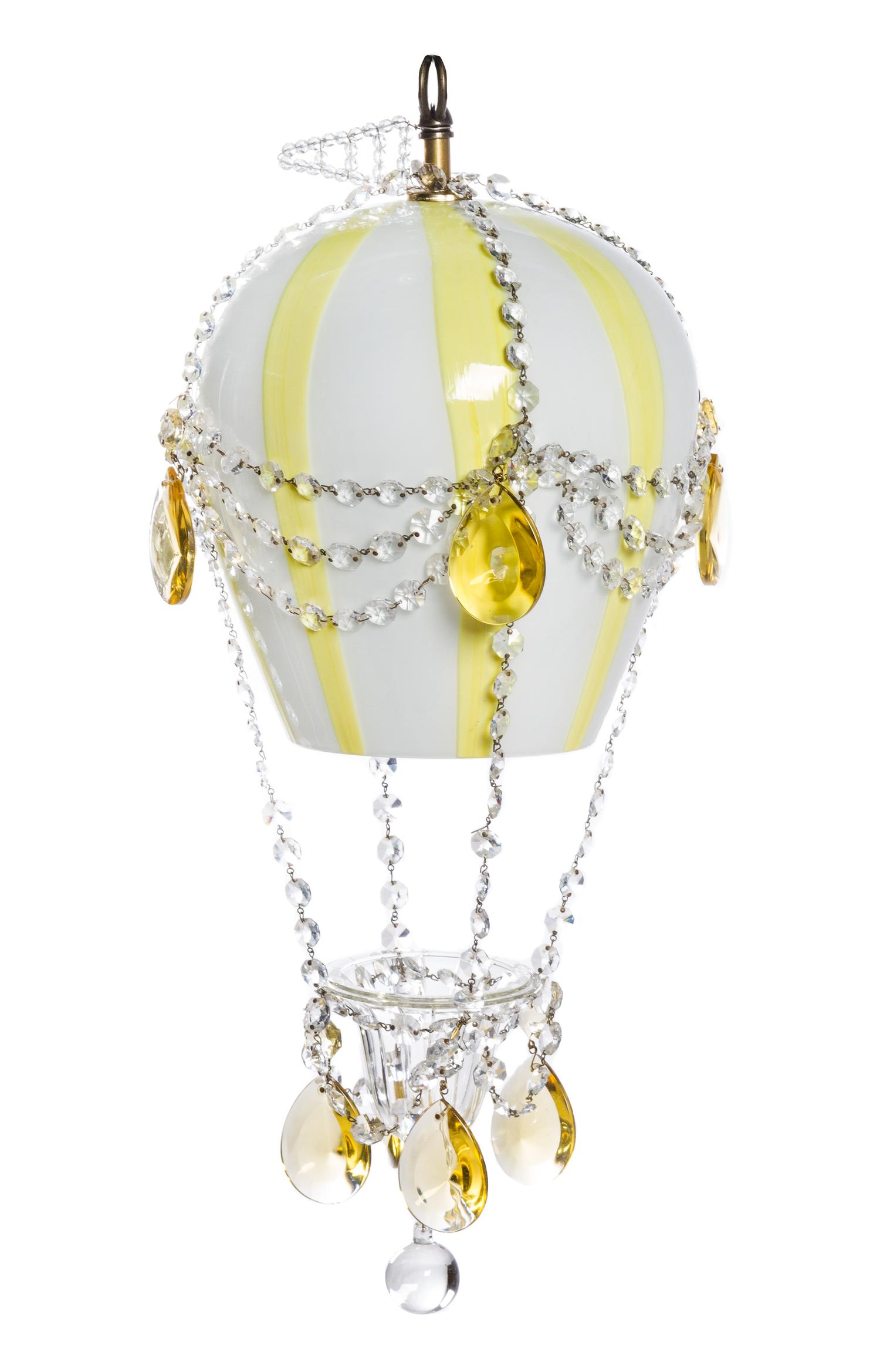 A Murano Glass Single-Light Fixture Height 23 1/2 inches.