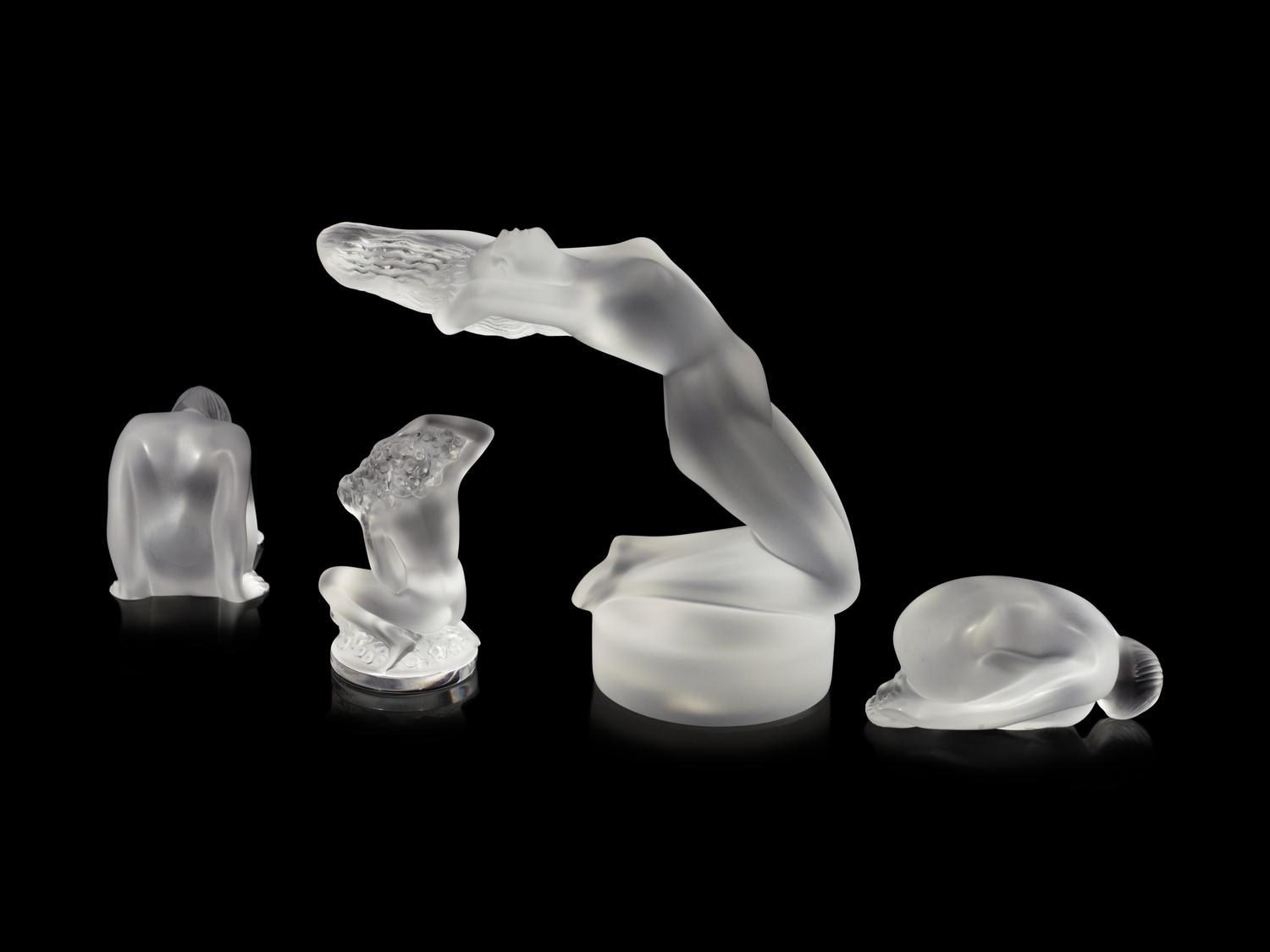 Four Lalique Nude Figures