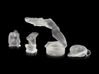 Four Lalique Nude Figures