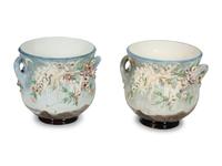 A Pair of Choisy Le Roi Ceramic Jardinières