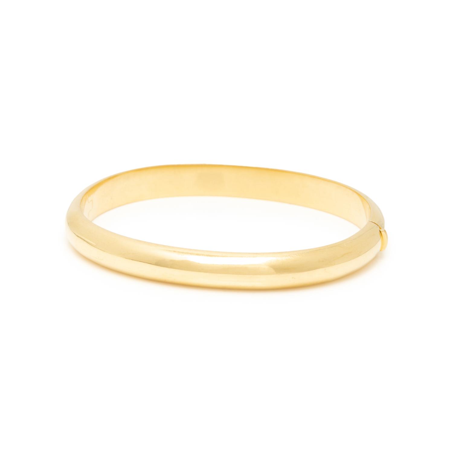 TIFFANY & CO., YELLOW GOLD BANGLE BRACELET