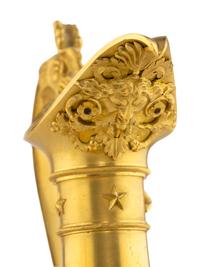 A Pair of Late Louis XVI Gilt Bronze Ewers