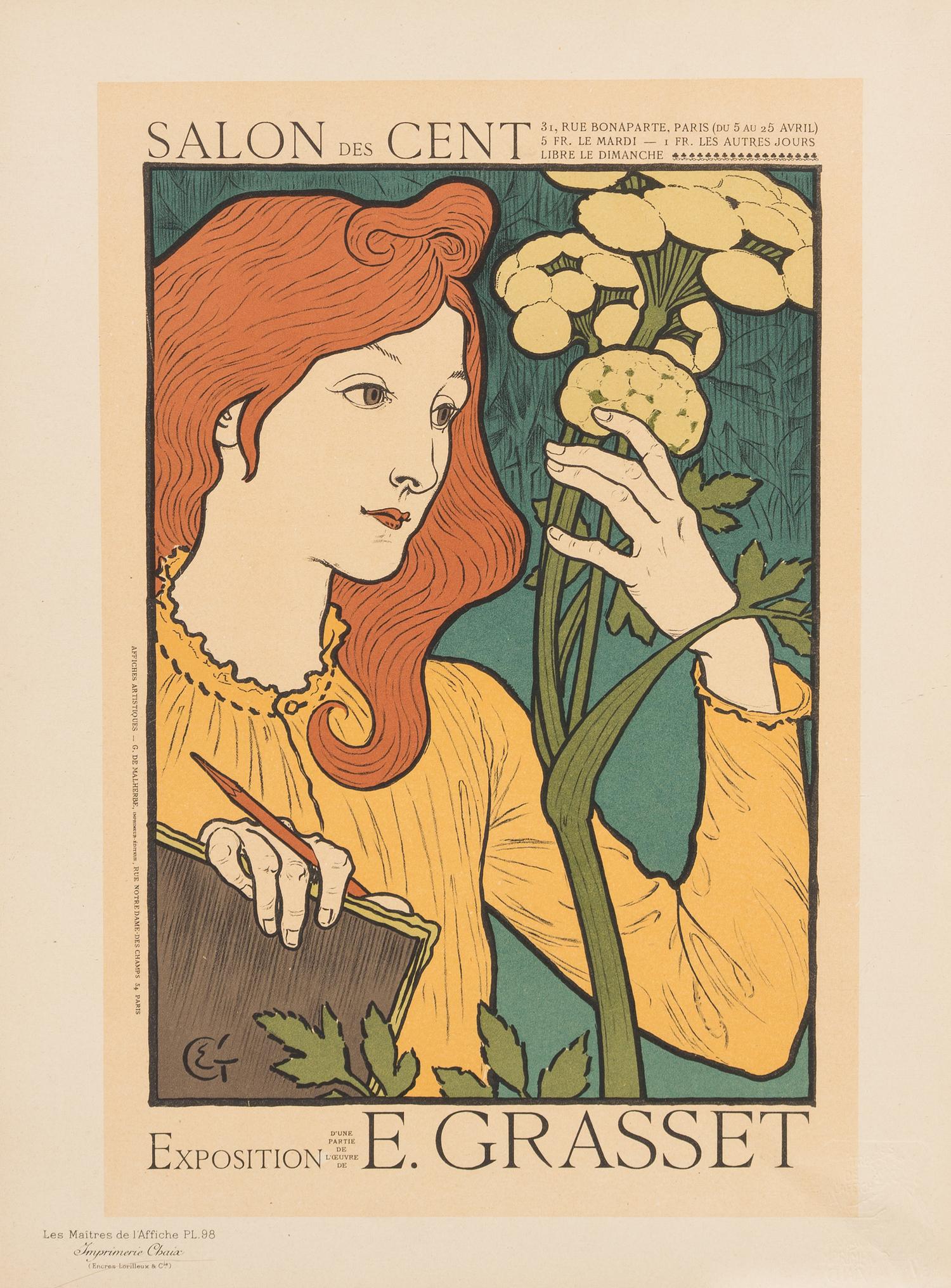 Various artists, , Centenaire de la Lithographie by Frederic Hugo d' Alesi (French, 1849-1906) and Salon des Cent by Eugene Grasset (Fr