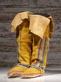 Comanche Beaded Hide Boot Mocassins