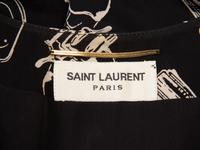 SAINT LAURENT, GUN-PRINT SILK MINIDRESS