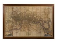 A Framed Greenwood, Pringle and Co. Folding Map, The Metropolis of London