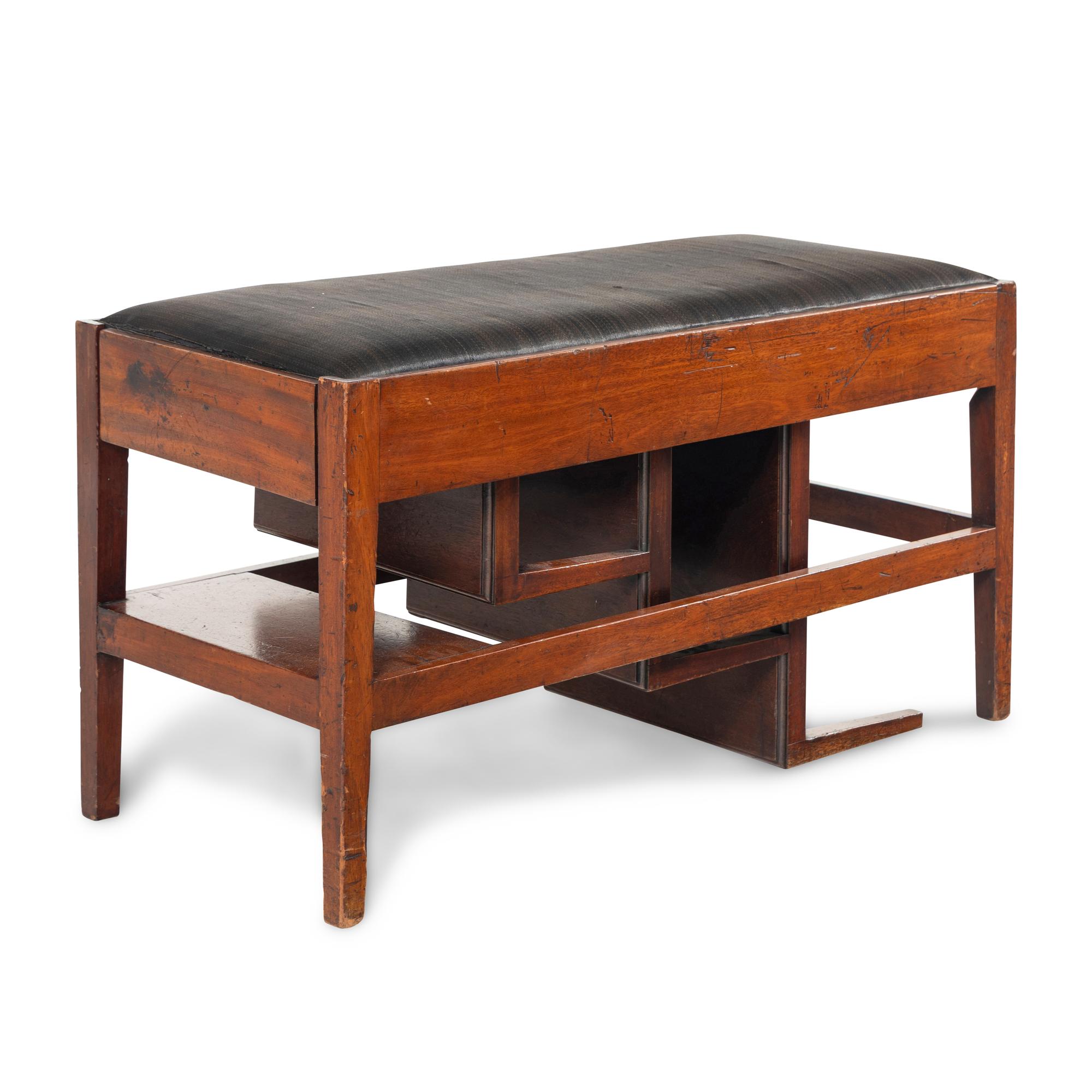 A Rare Late George III Mahogany Metamorphic Library Bench