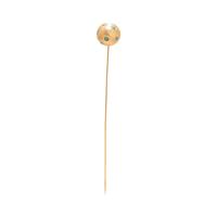 YELLOW GOLD AND TURQUOISE HAT PIN