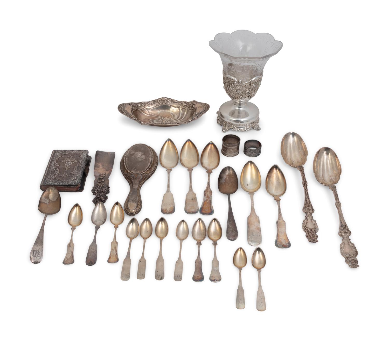 A Collection of American Silver Flatware and Hollowware Articles