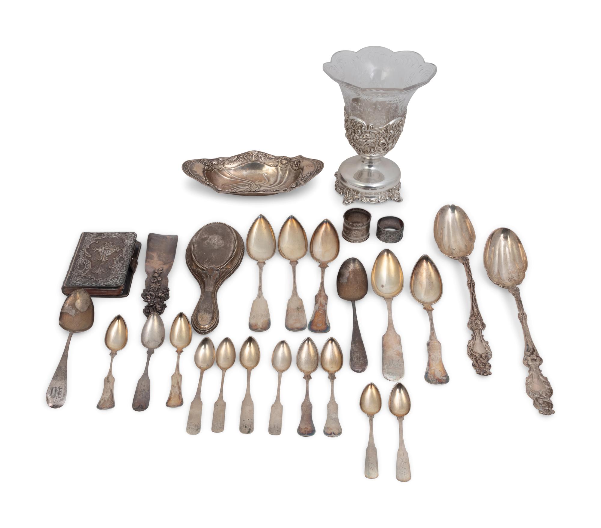 A Collection of American Silver Flatware and Hollowware Articles