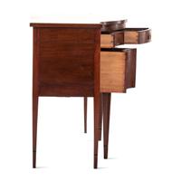 A Federal Marquetry Decorated Mahogany Serpentine-Front Sideboard