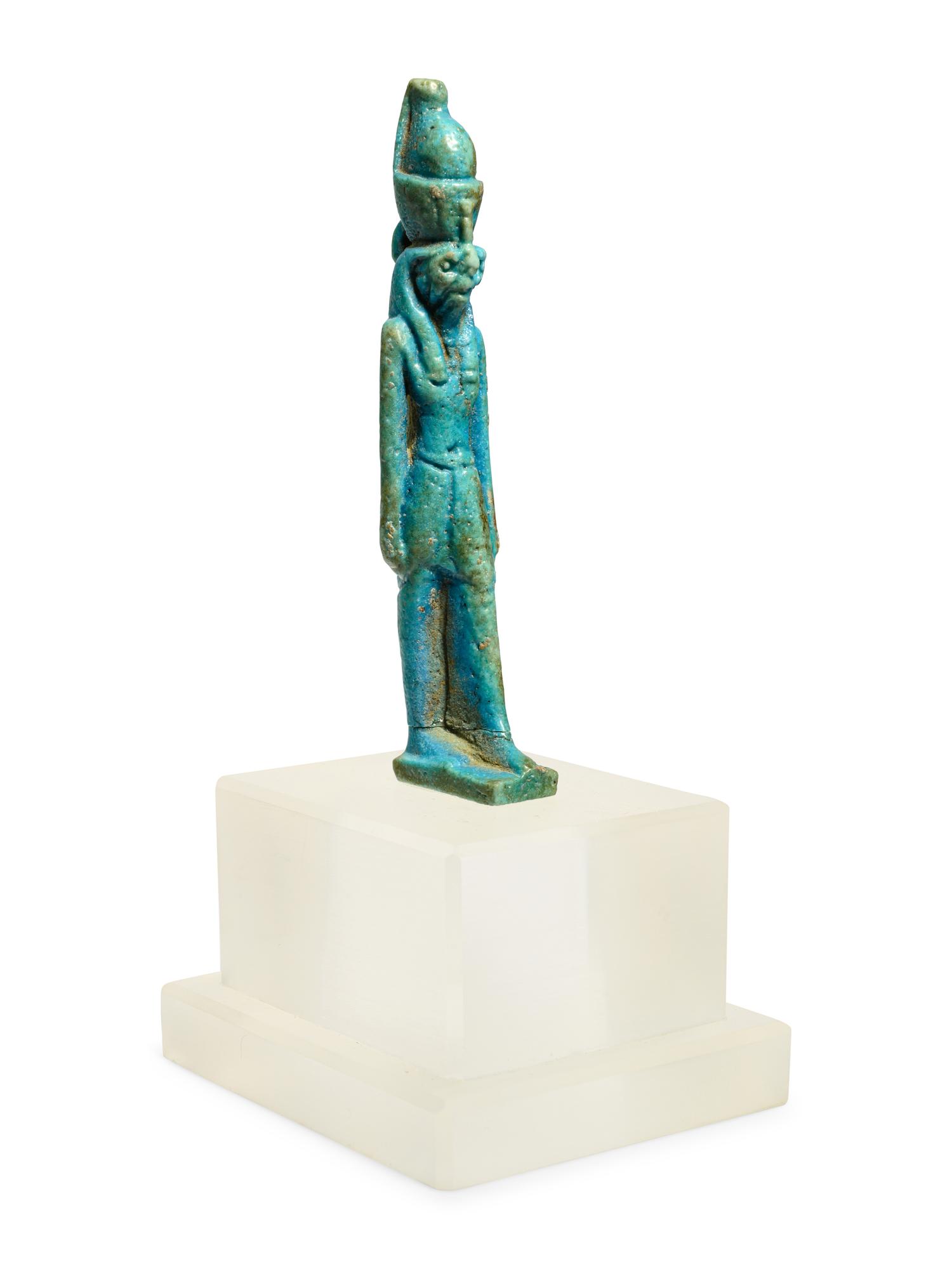 An Egyptian Faience Horus with White Crown