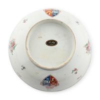 A Chinese Export Porcelain Armorial Punch Bowl