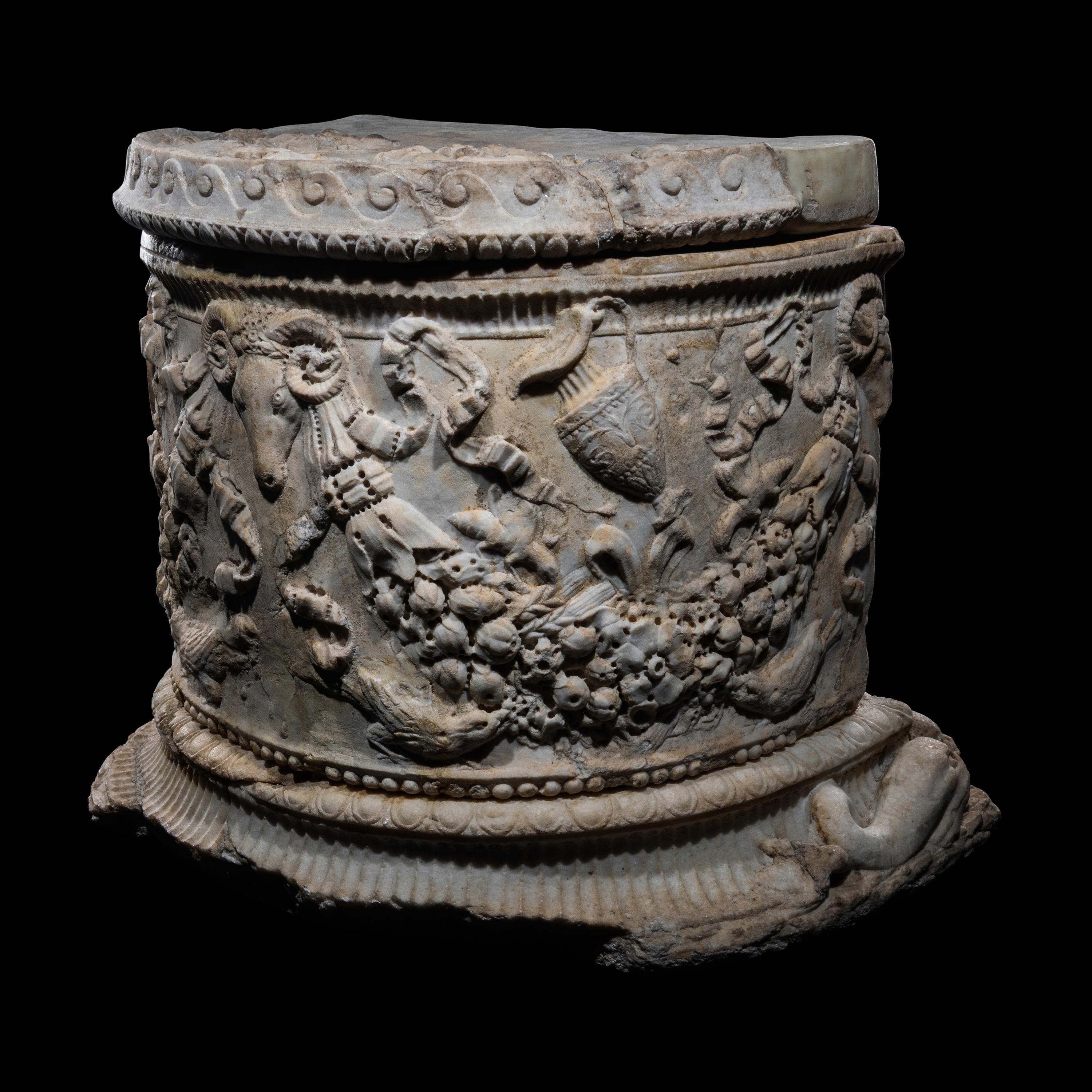 A Roman Marble Cinerary Urn