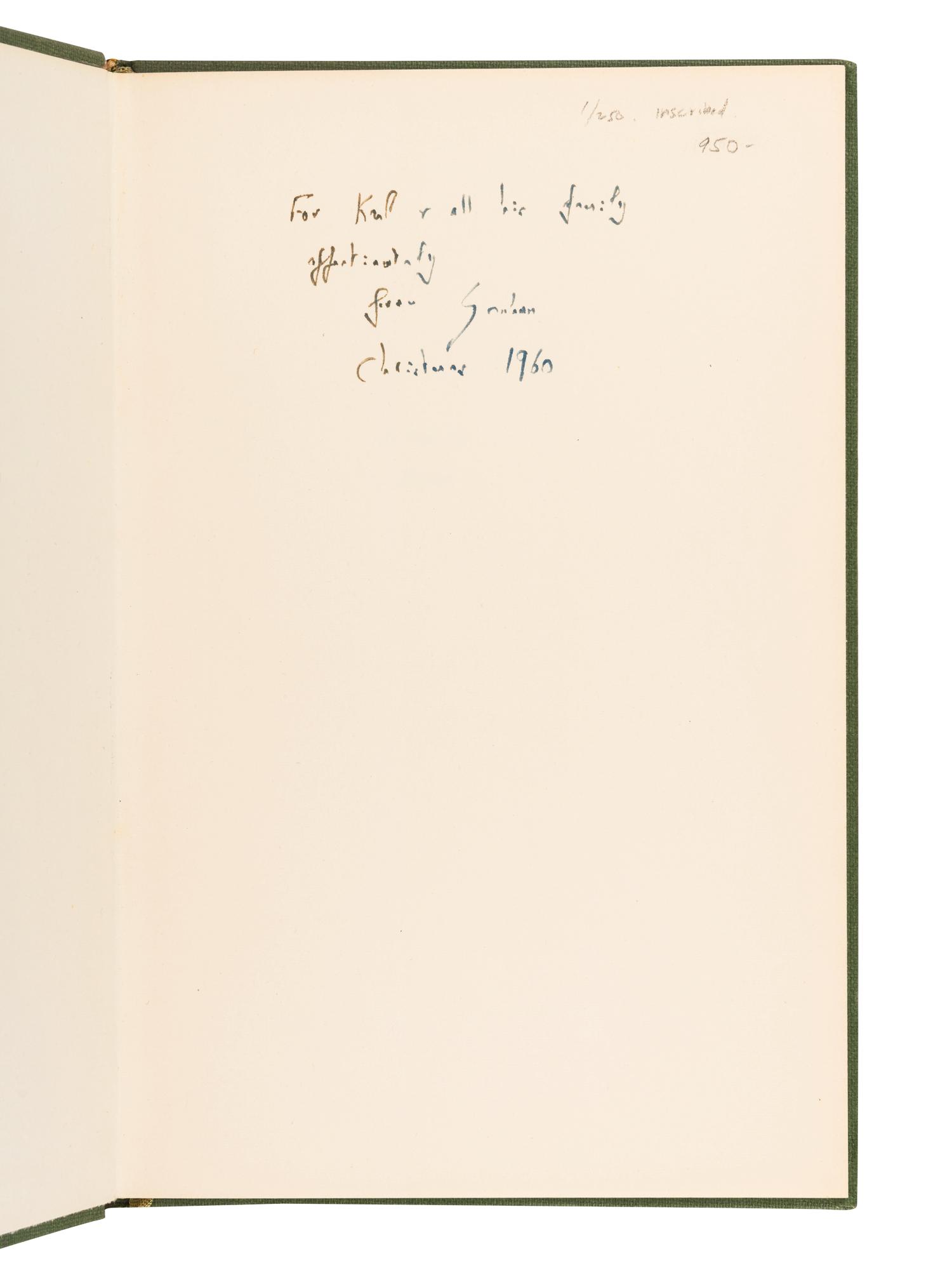 GRAHAM, Greene (1904-1991). A Visit to Morin. London: Heinemann, 1959.
