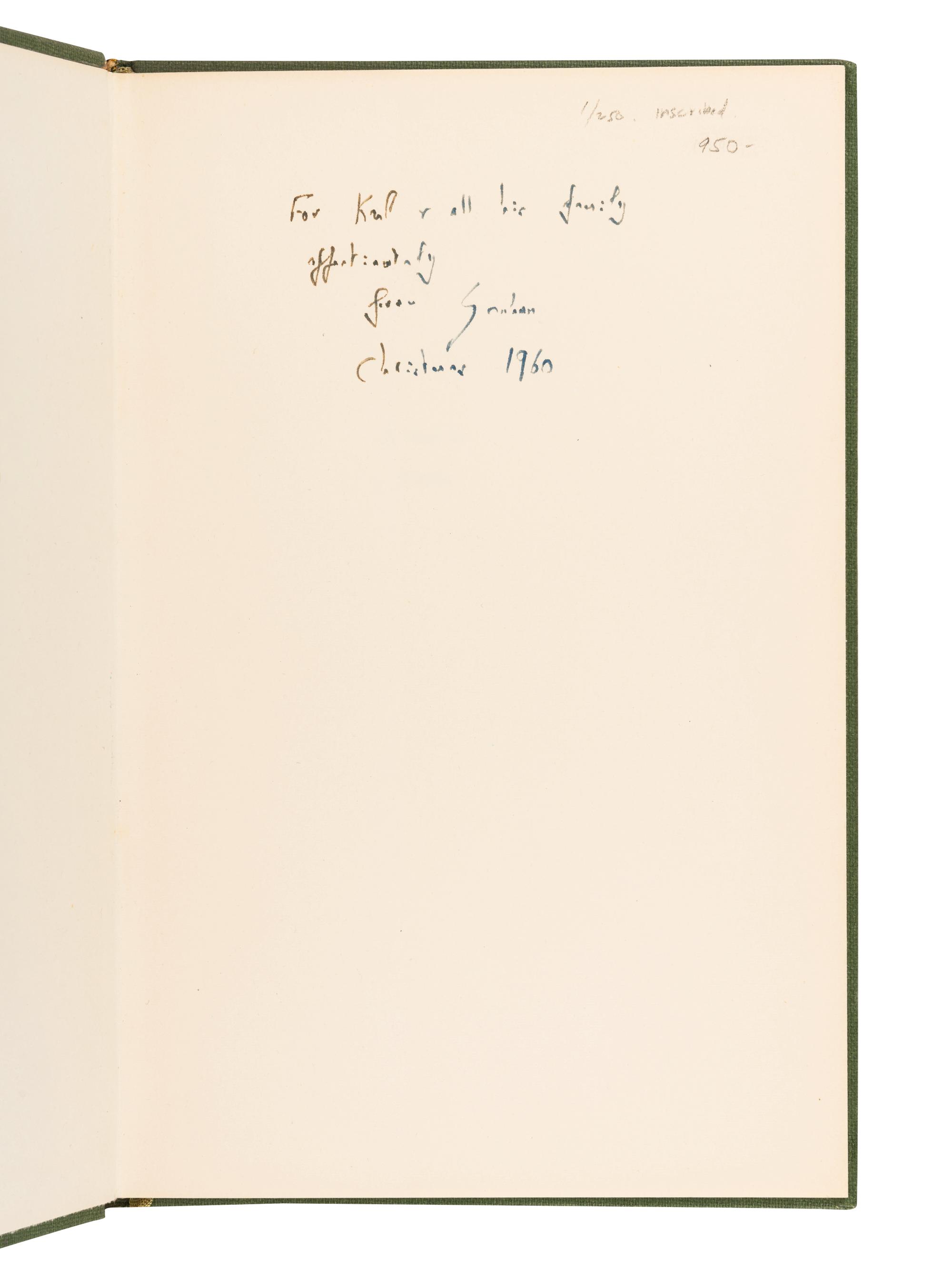 GRAHAM, Greene (1904-1991). A Visit to Morin. London: Heinemann, 1959.