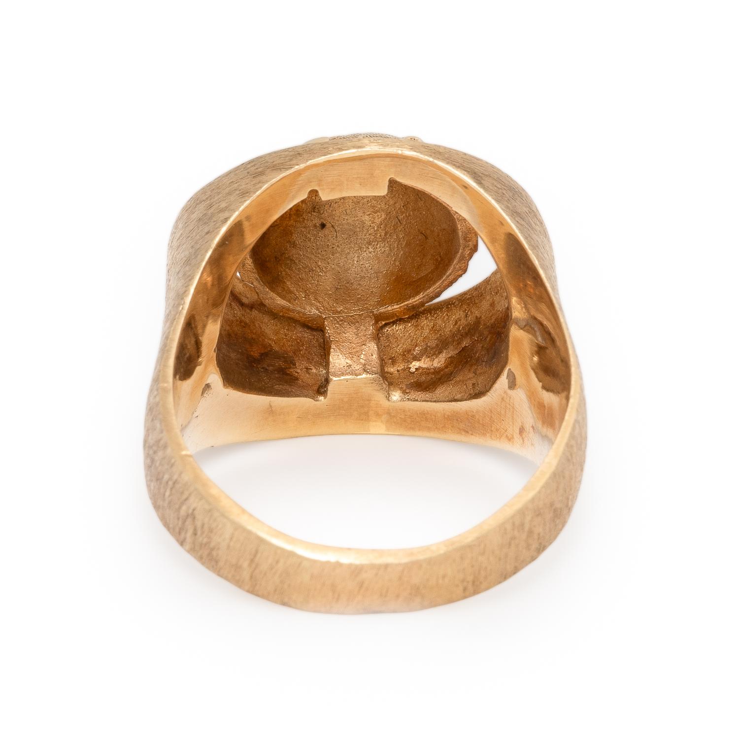 Yellow Gold Globe Ring