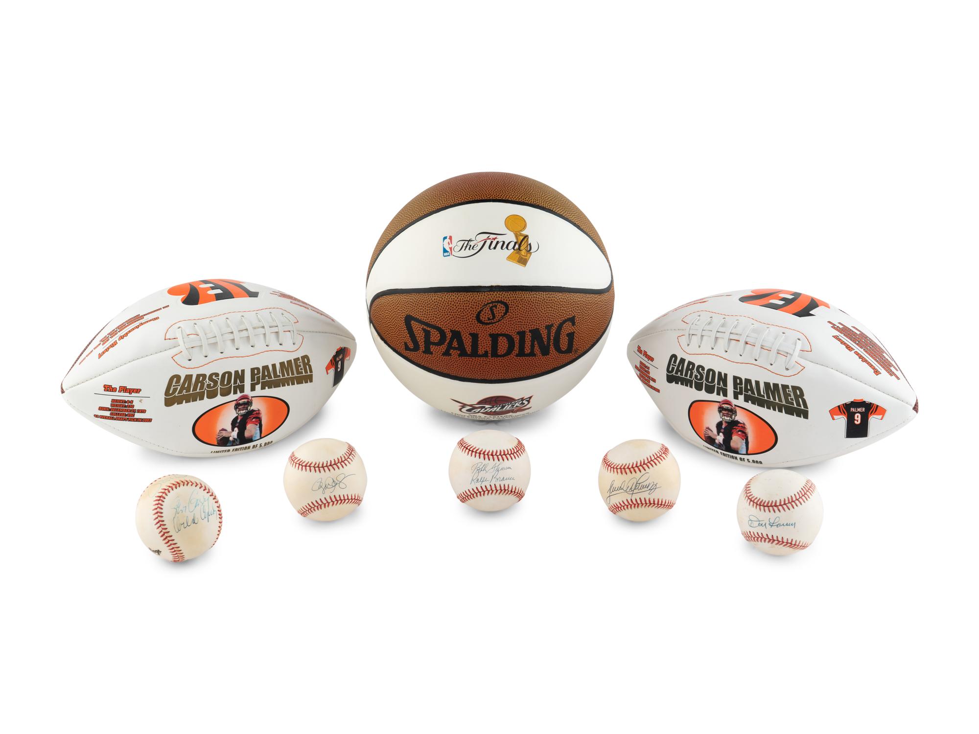 A Large Group of Assorted Sports Collectibles Including Multiple Autographs,