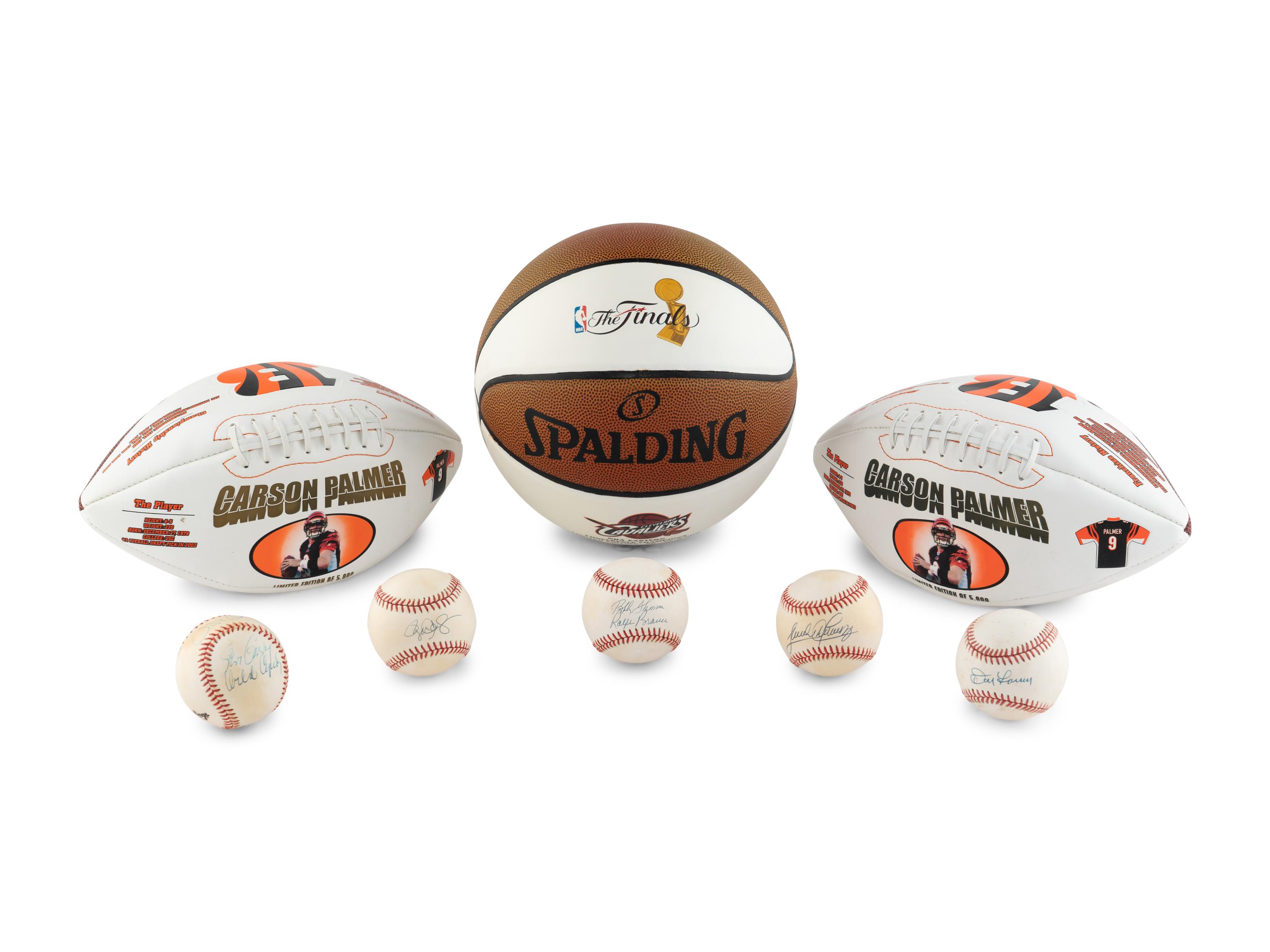 A Large Group of Assorted Sports Collectibles Including Multiple Autographs,