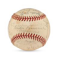 A 1944 St. Louis Browns Team Signed Autograph Baseball Featuring Multiple Hall of Famers (JSA Letter of Authenticity),