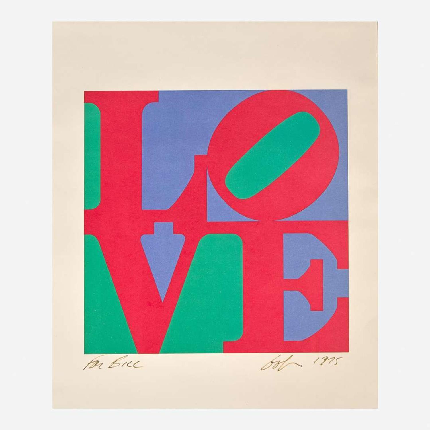 Robert Indiana (American, 1928-2018) The Philadelphia Love (with Poetry: Wherefore The Punctuation of the Heart)