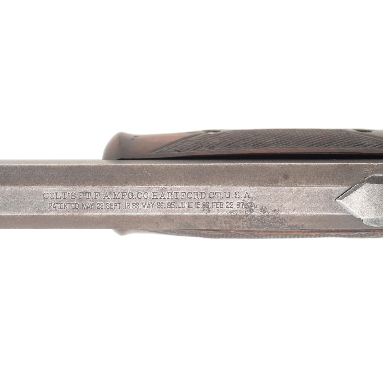 Rare 2nd Year of Production Large Frame Colt Lightning Slide Action Rifle in .45-85 with Half Magazine