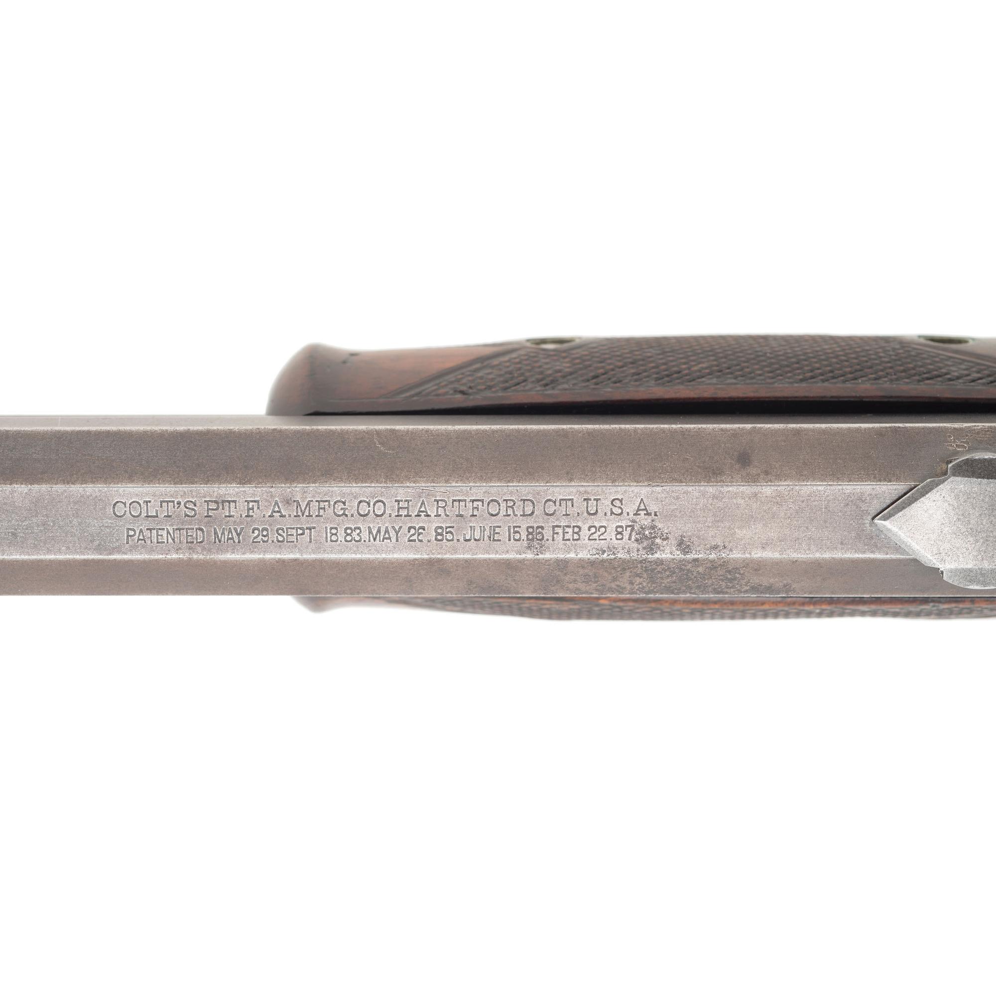 Rare 2nd Year of Production Large Frame Colt Lightning Slide Action Rifle in .45-85 with Half Magazine