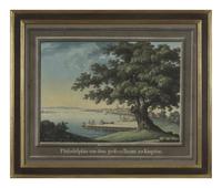 German School 19th Century, Philadelphia von dem grossen Baum zu Kingston, Philadelphia From the Great Tree at Kensington, under which Penn made his Great Treaty with the Indians